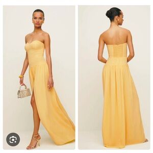 Reformation leilani dress sunshine yellow size 4